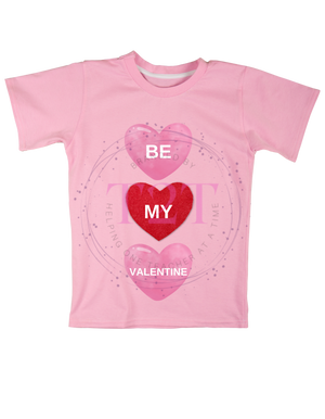 Open image in slideshow, Teachers 2 Teachers-Valentine pink three heart Be my valentine t-shirt. 
